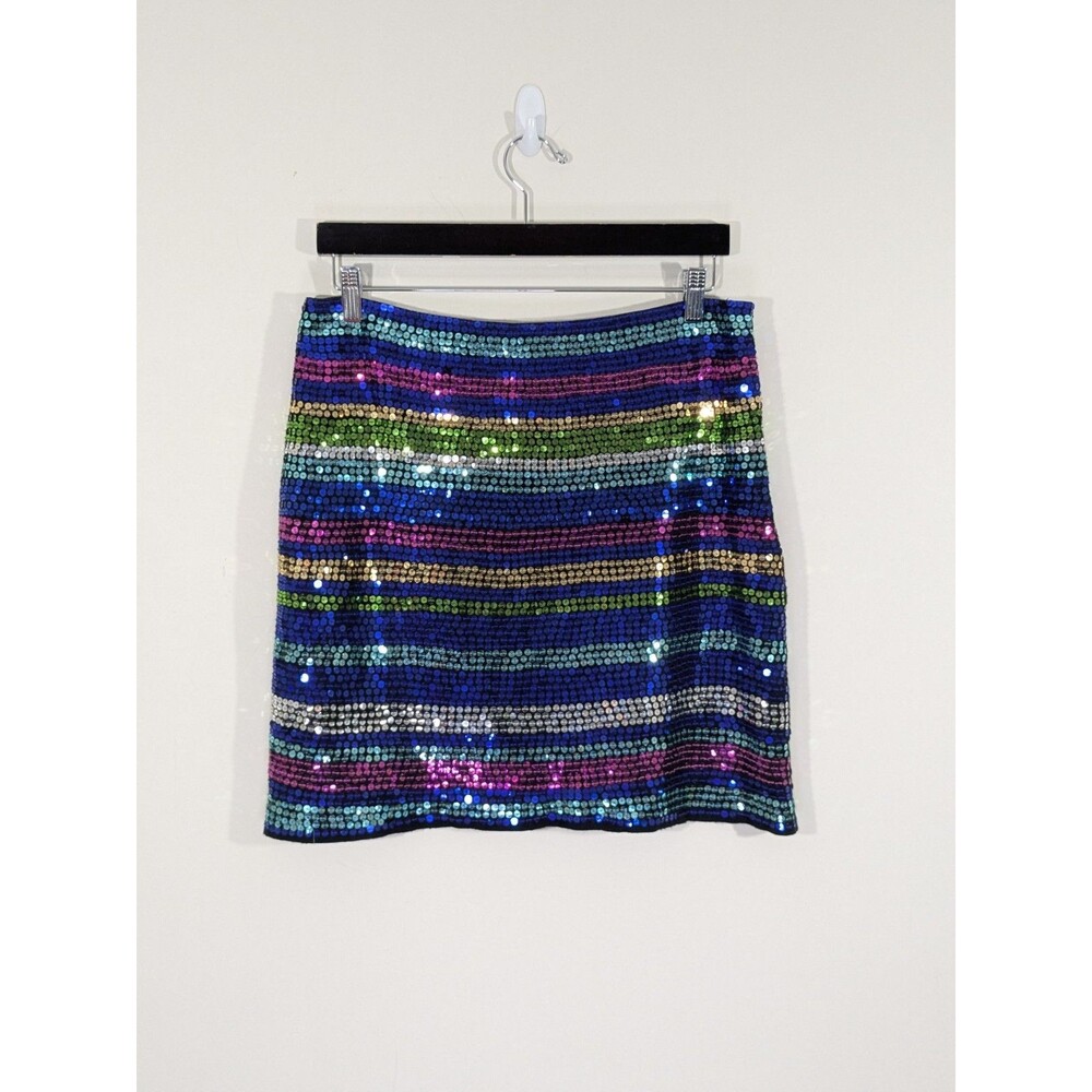 J. McLaughlin Multicolor Sequin Mini Skirt